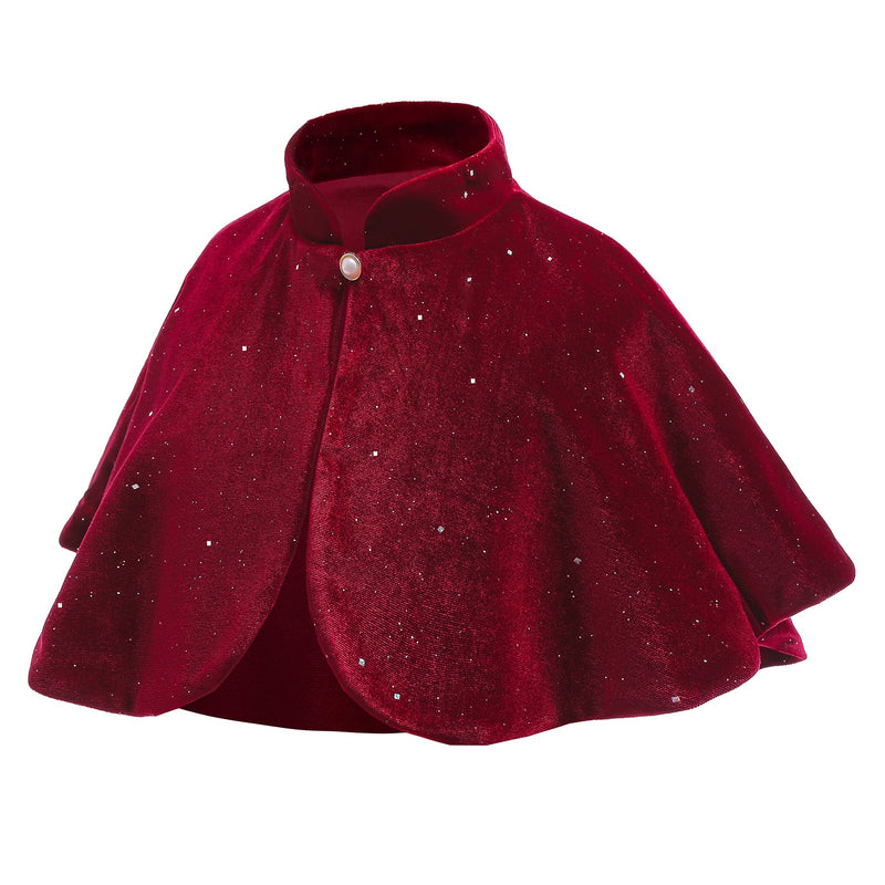 Baby Girl Solid Color Christmas Beautiful Shawl Cape Party Clothes