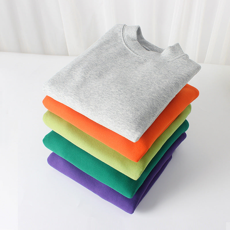 Baby Solid Color Thickened Autumn Basic Hoodies