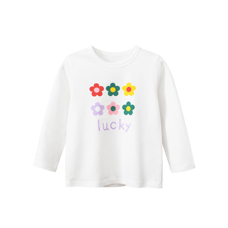 Baby Girl Floral Print Pattern Long Sleeve Autumn Cotton Shirt