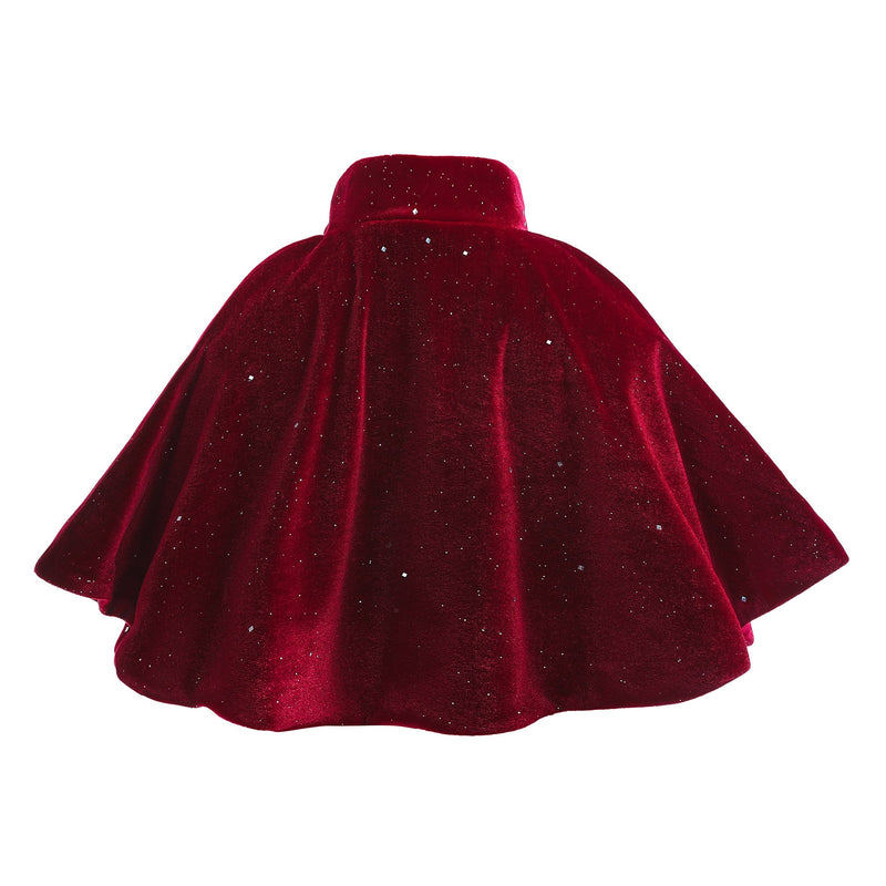 Baby Girl Solid Color Christmas Beautiful Shawl Cape Party Clothes