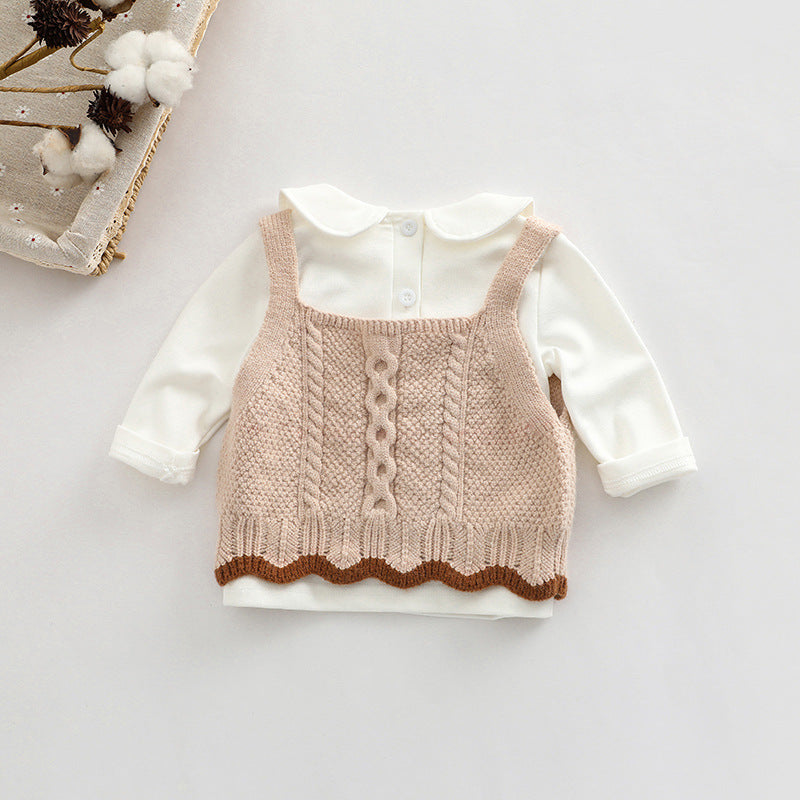 Baby Crochet Knitted Pattern Sleeveless Knitwear Vest