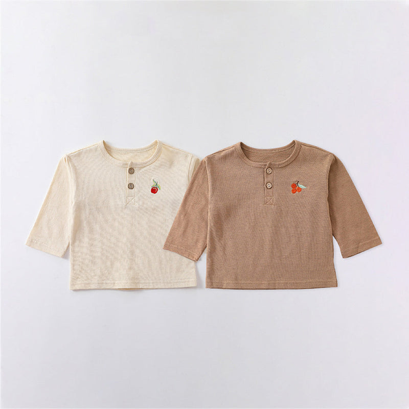 Embroidered Pattern Simple Style Soft Cotton Shirt