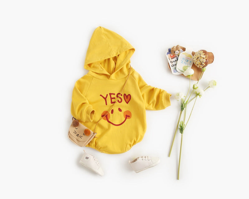 Baby Girl 1pcs Cartoon Pattern Long Sleeved Funny Onesies With Hat