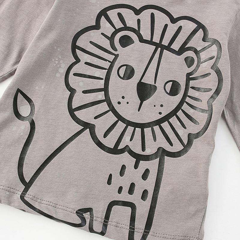 Baby Boy Lion Pattern Soft Cotton Shirt