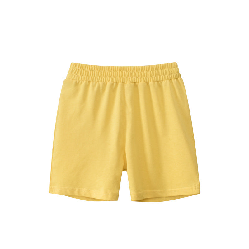 Baby Boy Solid Color Mid Pants In Summer