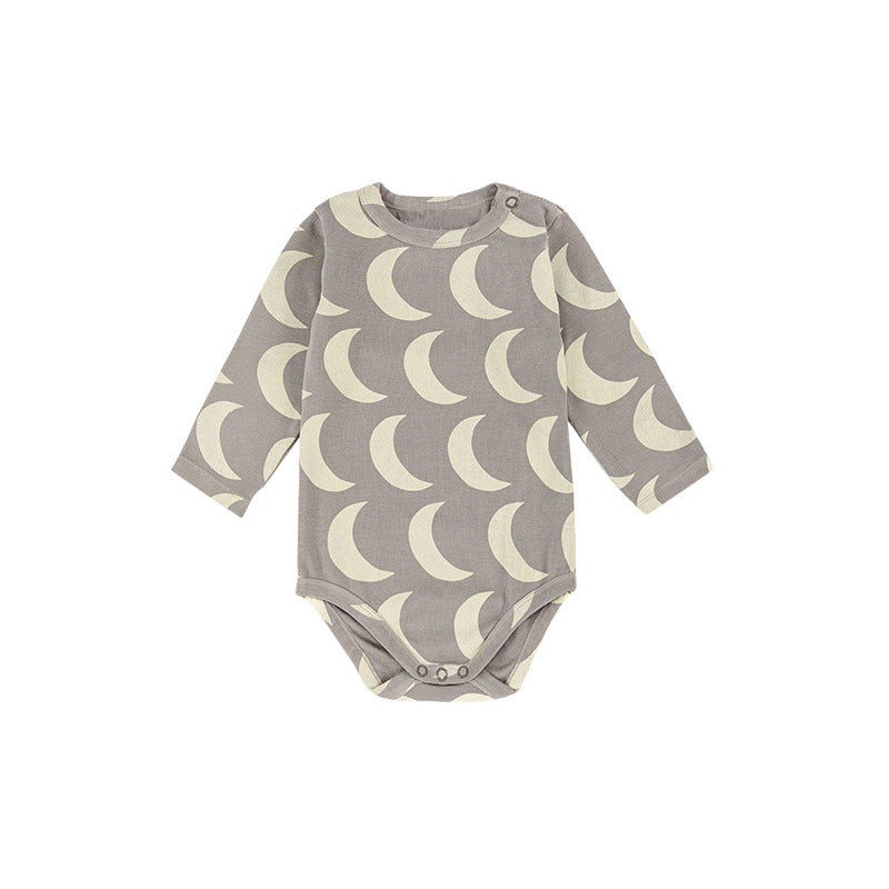 Baby Print Graphic O-Neck Long Sleeve Fashion Onesies