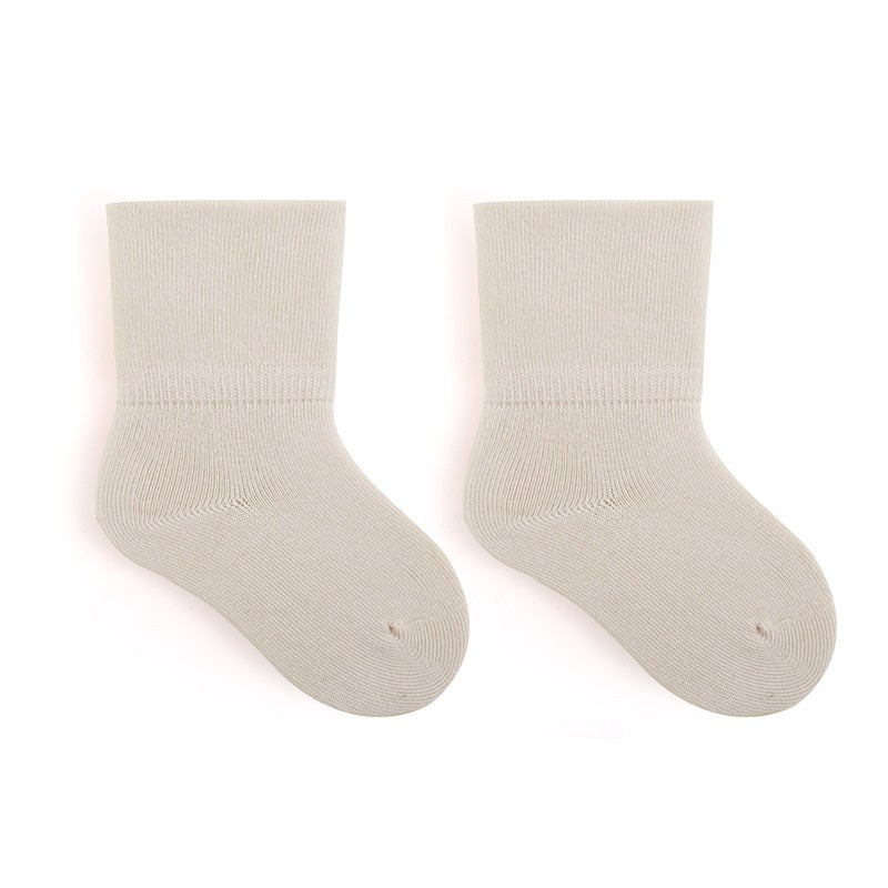 Baby Unisex Solid Color Breathable Mid-Calf Socks