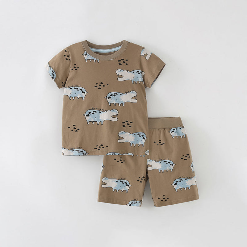 Baby Boy Print Pattern Casual 2023 Fashion Clothing Sets