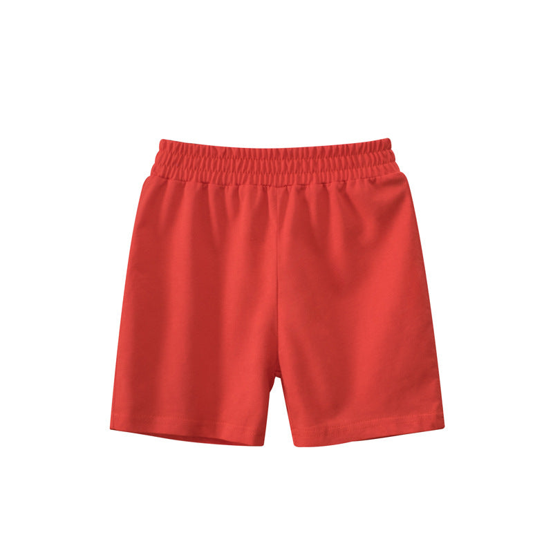 Baby Boy Solid Color Mid Pants In Summer