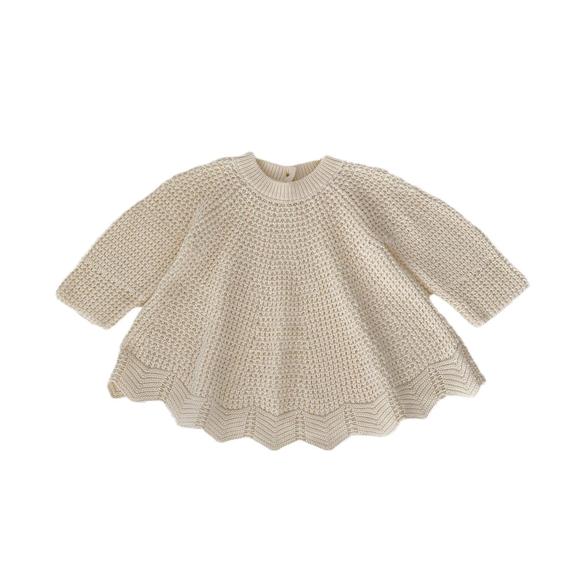 Baby Toddler Girls Handmade Knitting Solid Pullover