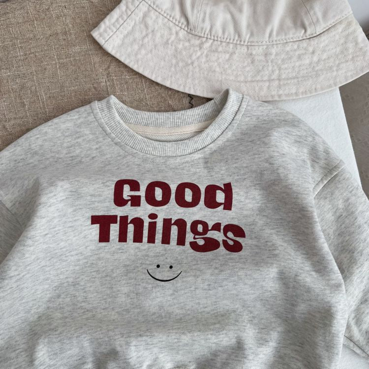 Baby Slogan Print Pattern O-Neck Pullover Hoodie