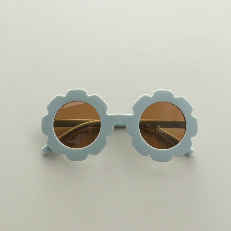 Kids Boy And Girl Flower Frame Shape Cute Fashion Sunglasses