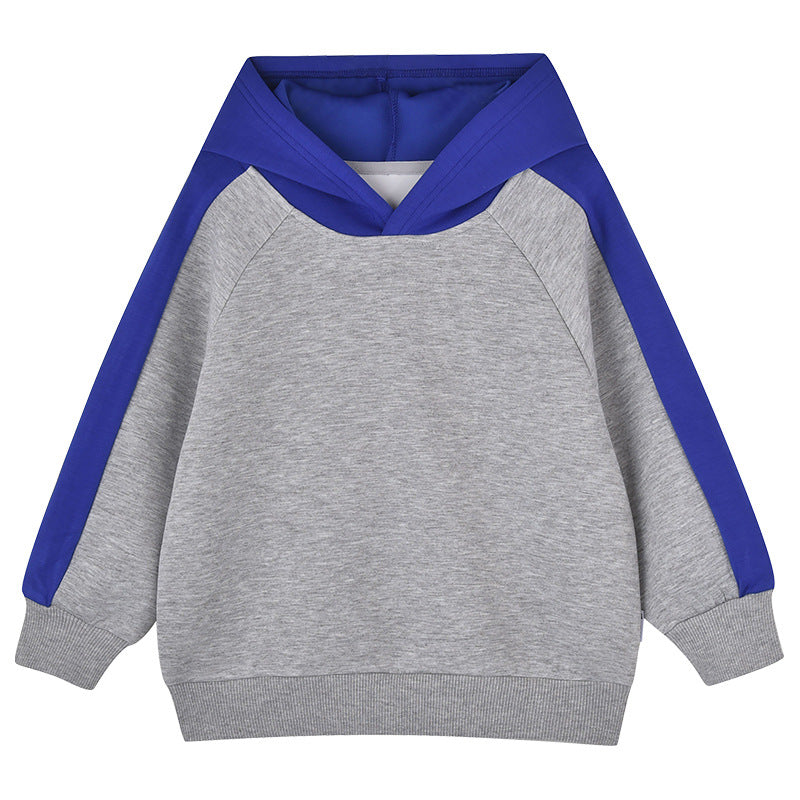 Baby Color Matching Design Loose Pullover Hoodie