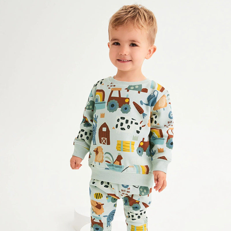 Baby Boy Cartoon Graphic Long Sleeve