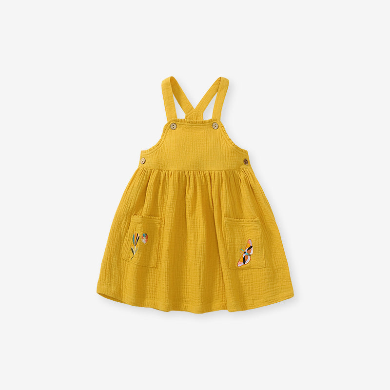 Embroidered Pattern Doll Neck Short & Dress Sets