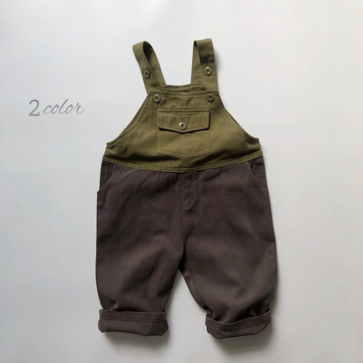 Baby Color Matching Design Soft Cotton Fashion Overalls