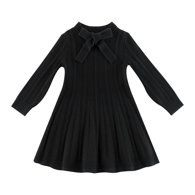 Baby Girl Solid Color Long Sleeve Fashion Korean Style Dress