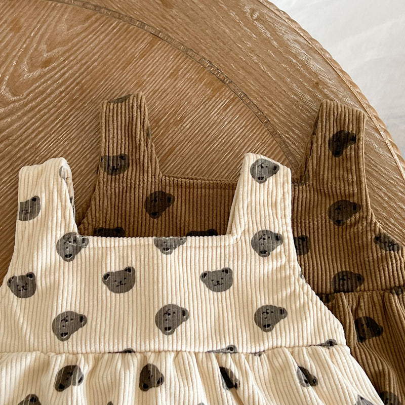 Baby Heart Print Pattern Strap Design Triangle Onesies