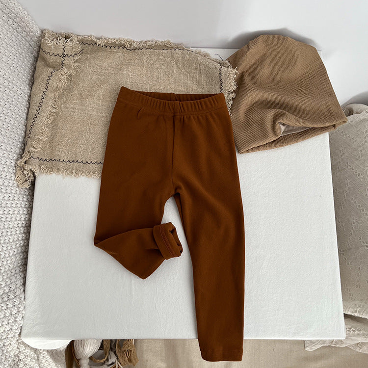 Baby Solid Color Soft Cotton Elastic Warm Quality Leggings