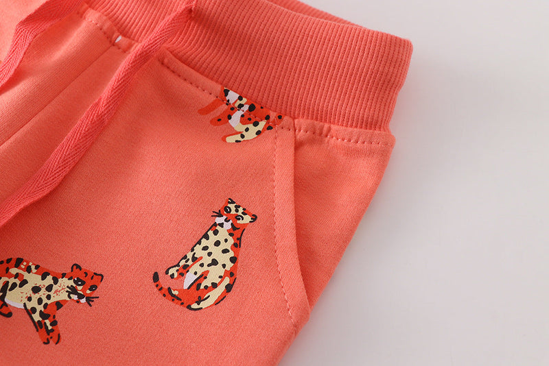 Baby Boy Cartoon Animal Pattern Soft Cotton Trousers