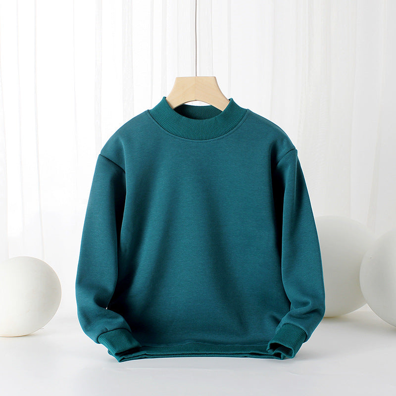 Baby Solid Color Thickened Autumn Basic Hoodies