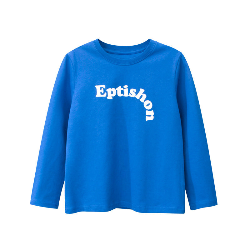 Children Slogan Print Pattern Long Sleeve Comfortable Tops