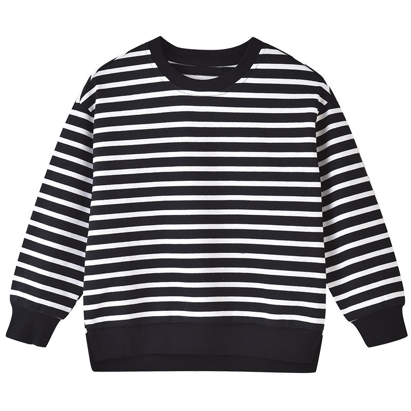 Baby 1pcs Striped Pattern Long Sleeve Pullover Hoodies