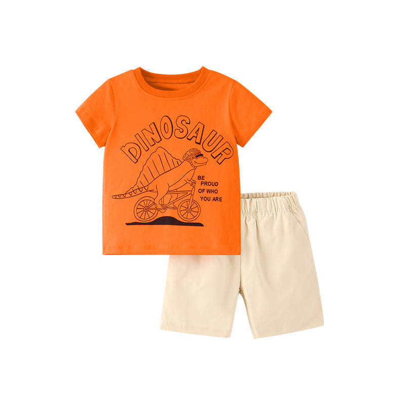 Baby Boy Cartoon Graphic Tee Combo Shorts Sets