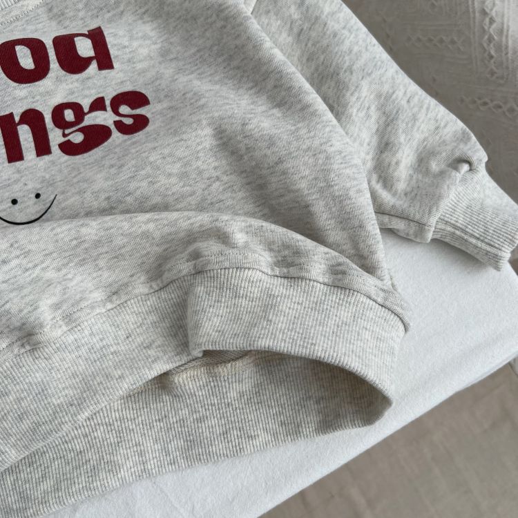 Baby Slogan Print Pattern O-Neck Pullover Hoodie