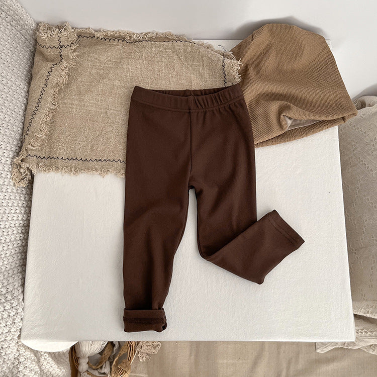 Baby Solid Color Soft Cotton Elastic Warm Quality Leggings