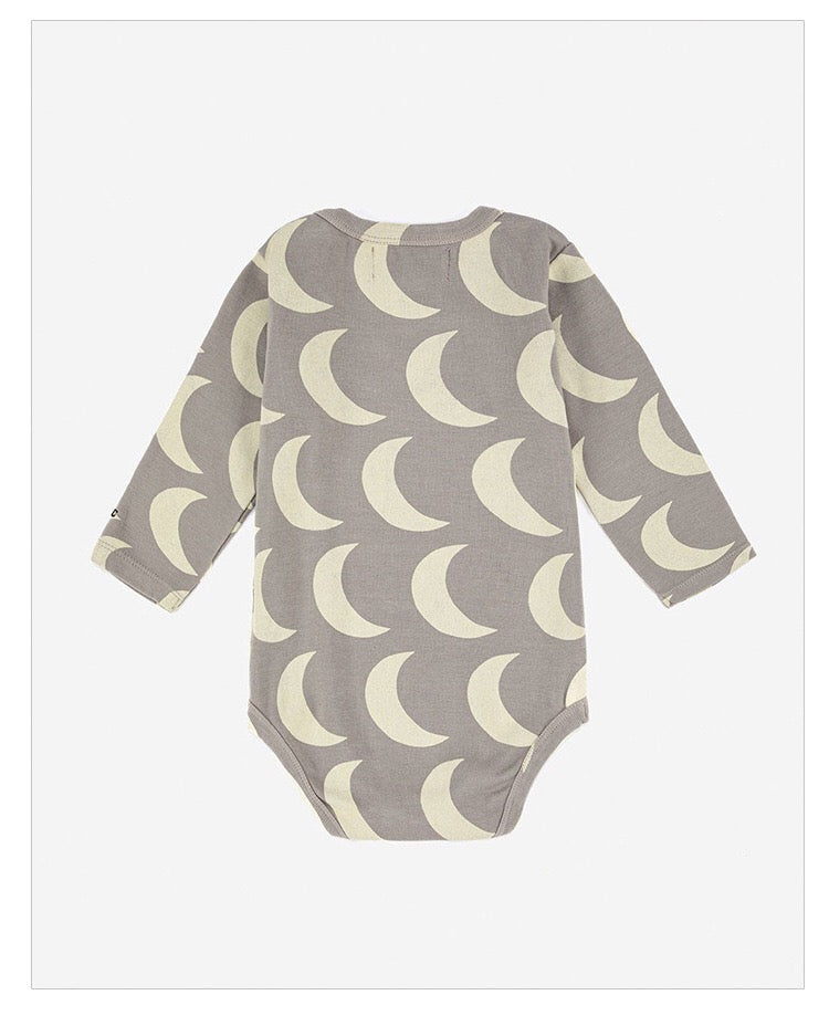 Baby Print Graphic O-Neck Long Sleeve Fashion Onesies