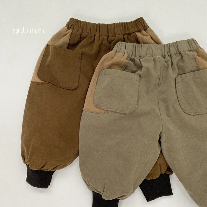 Baby Color Matching Pattern Lantern Trousers Casual Style Pants