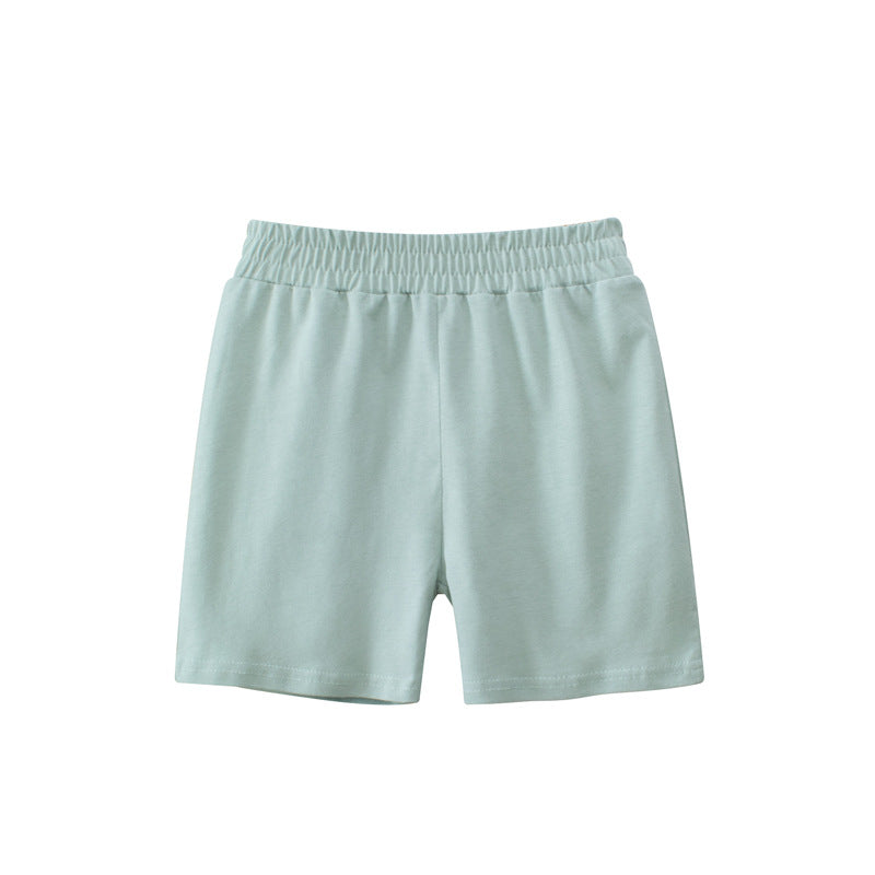 Baby Boy Solid Color Mid Pants In Summer