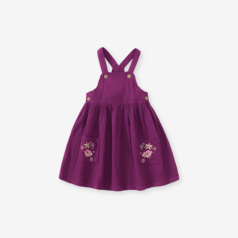 Embroidered Pattern Doll Neck Short & Dress Sets