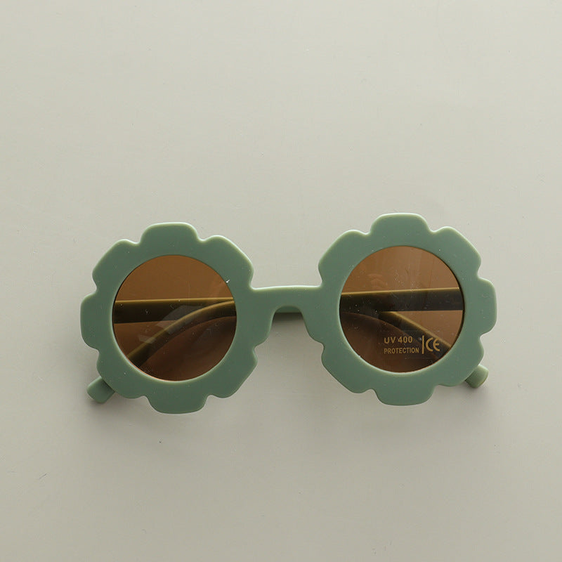 Kids Boy And Girl Flower Frame Shape Cute Fashion Sunglasses