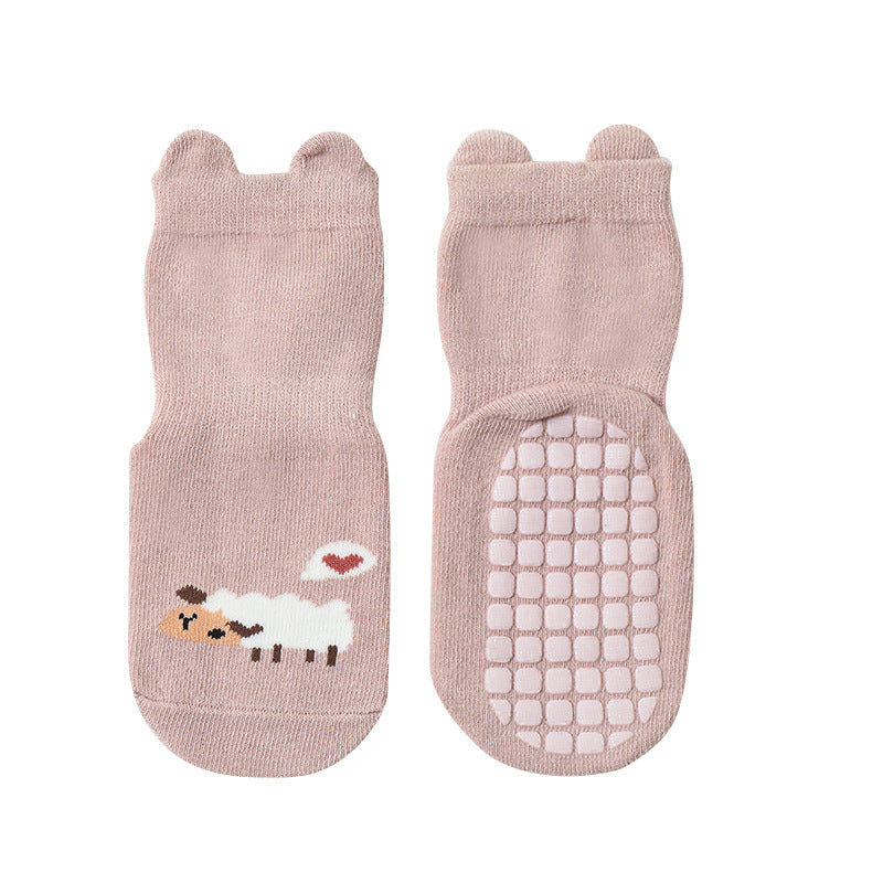 Baby Cartoon Animal Graphic Non-Slip Design Cute Socks