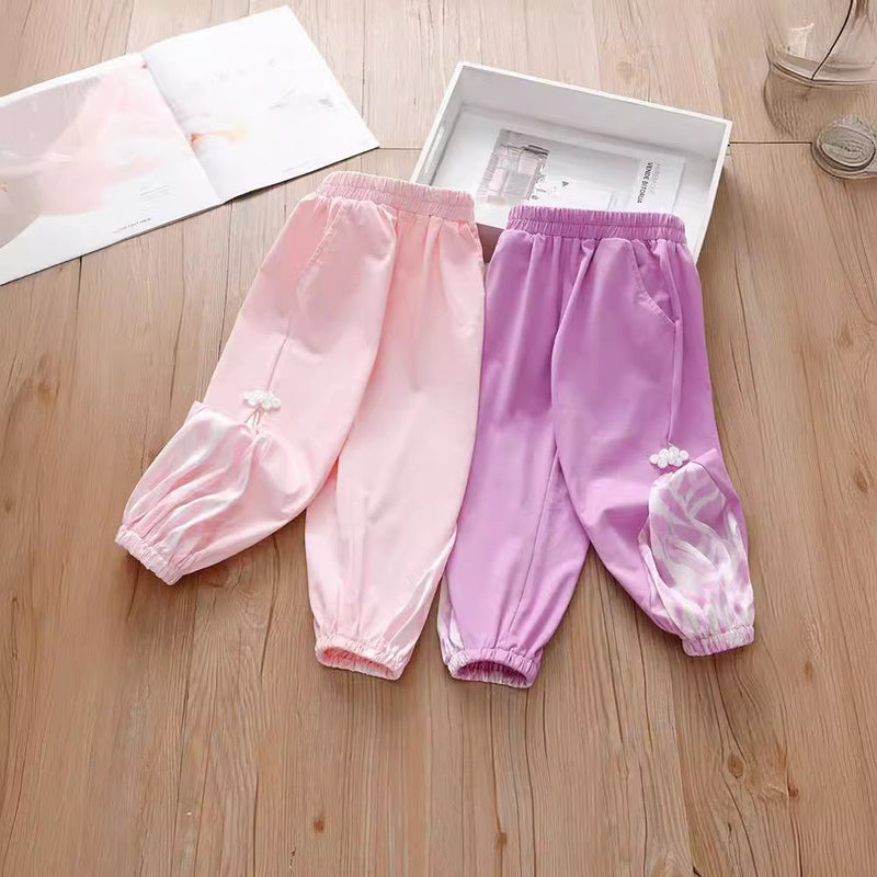 Summer Baby Kids Girls Elastic Soft Breathable Tie Dye Sportswear Pants