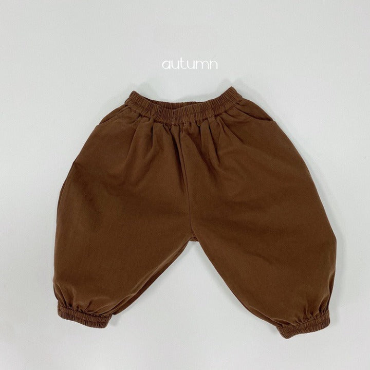 Baby Solid Color Basic Style Loose Comfy And Unisex Pants