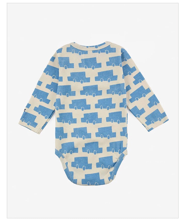 Baby Print Graphic O-Neck Long Sleeve Fashion Onesies