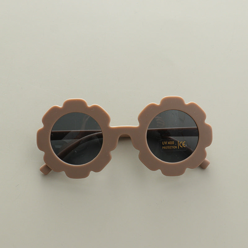 Kids Boy And Girl Flower Frame Shape Cute Fashion Sunglasses