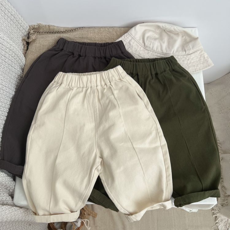 Baby Solid Color Spring Autumn Casual Fashion Carrot Pants