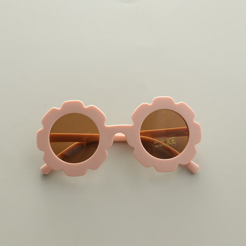 Kids Boy And Girl Flower Frame Shape Cute Fashion Sunglasses