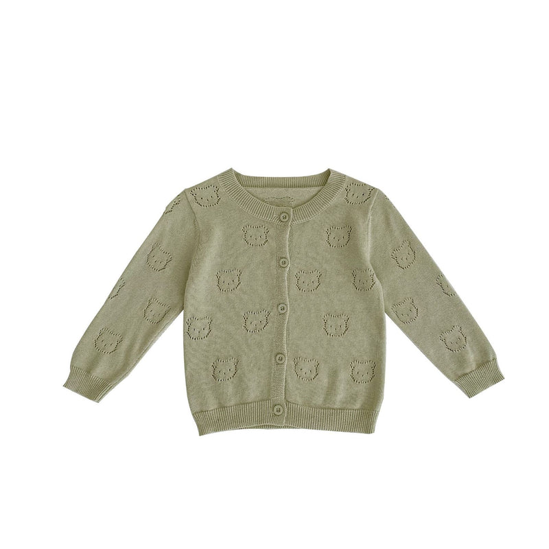 Baby Girl Hollow Carved Design Thin Style Soft Cotton Cardigan