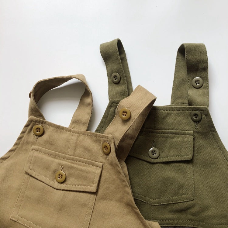 Baby Color Matching Design Soft Cotton Fashion Overalls