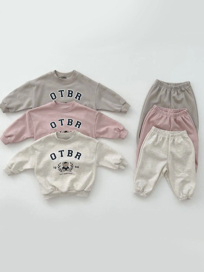 Baby Cartoon Hoodies With Pants Sets