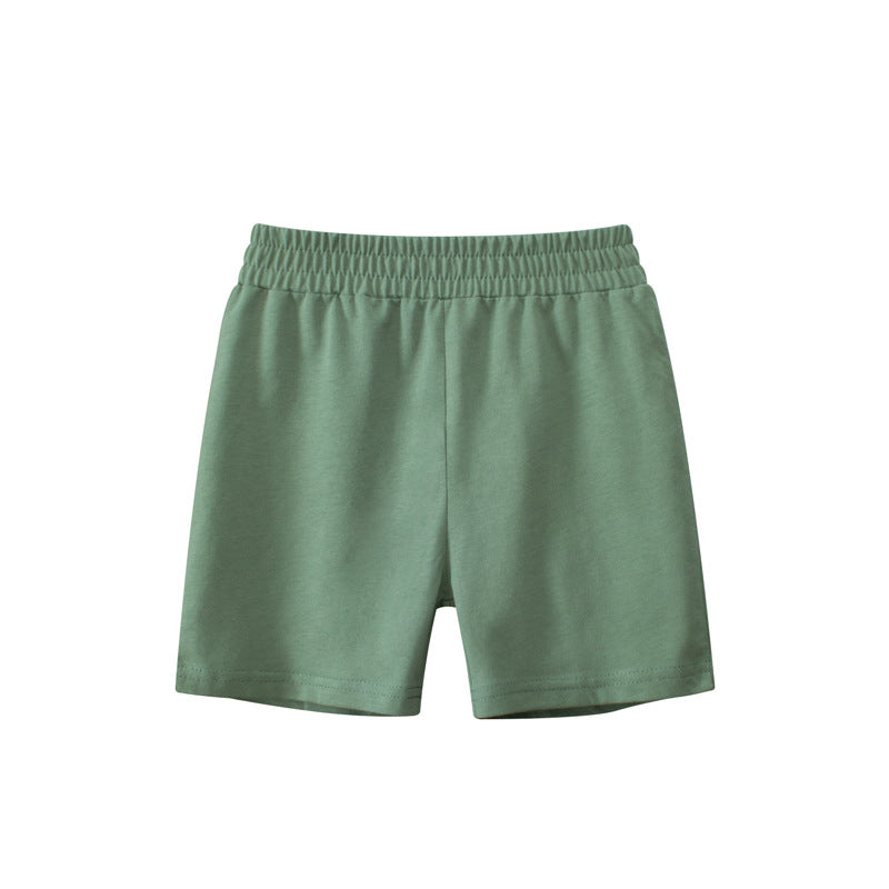 Baby Boy Solid Color Mid Pants In Summer