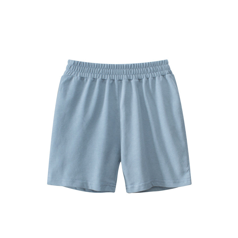 Baby Boy Solid Color Mid Pants In Summer