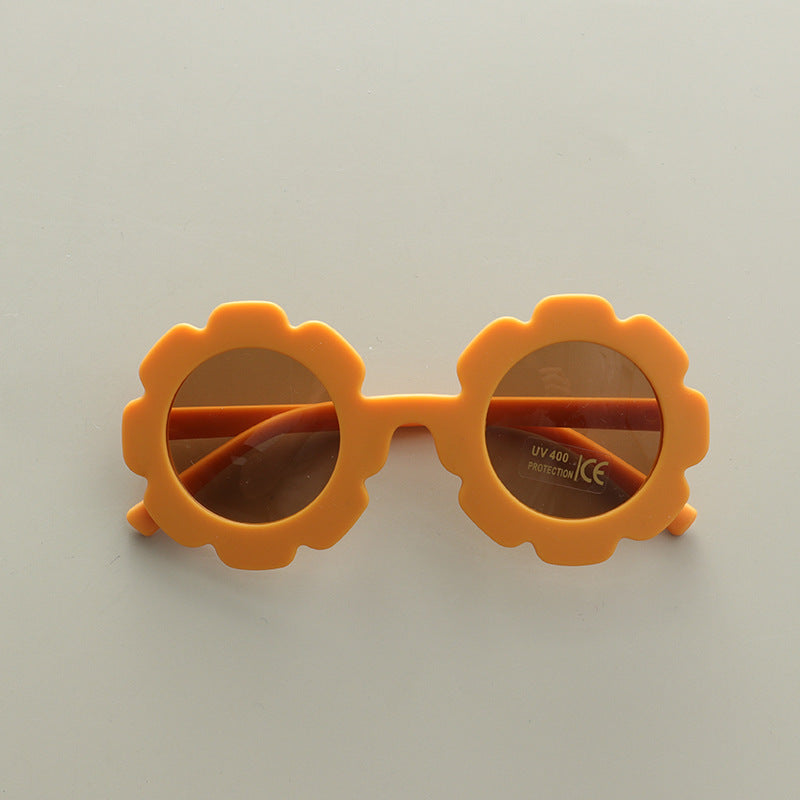 Kids Boy And Girl Flower Frame Shape Cute Fashion Sunglasses