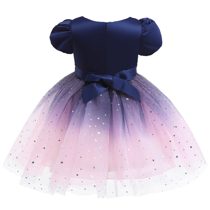 Baby Girl Frozen Elsa Princess Dress Birthday Tutu Formal Western Style Dress