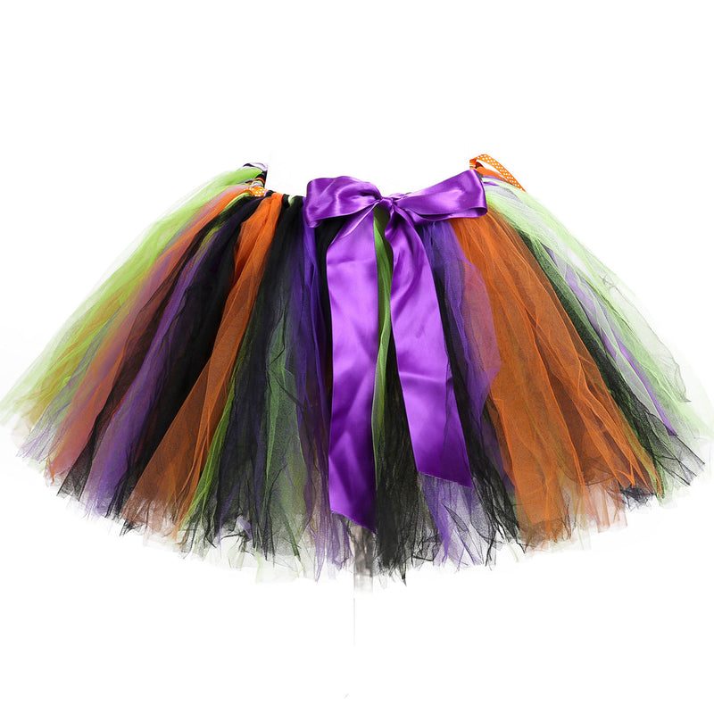 Children’s Halloween Witch Cosplay Hat Skirt Wings 1-Piece Sets